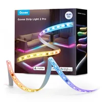 Govee LED Strip 2 Pro 5 m - Lampensockel: LED - Farbtemperatur Kelvin: 2700 bis 6500 K - Aussenanwendung: Nein - Gesamtleistung: 72 W - Leuchten Kategorie: LED Stripe - Lichtfarbe: RGBW - farbig + weiss - RGBIC - farbig (IC-Chip)