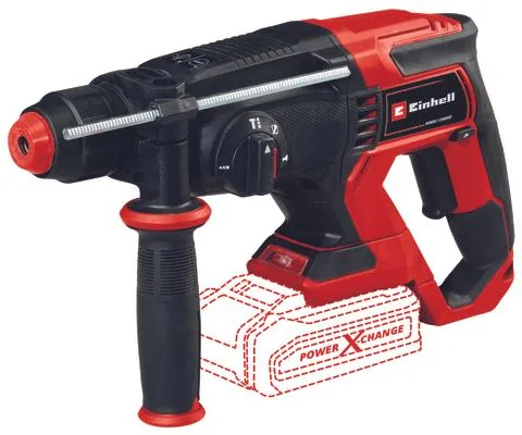 Einhell Akku-Bohrhammer TE-HD 18/20 Solo - Produktkategorie: Bohrhammer - Werkzeugaufnahme: SDS-plus - Meisselfunktion: Ja - Akkusystem: Einhell Power X-Change - Schlagstärke (J): 1.8 J. - Max. Bohrdurchmesser Beton: 20 mm