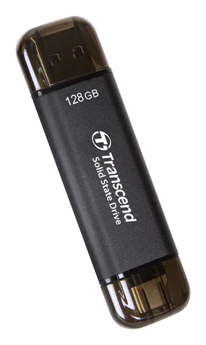 Transcend ESD310C Thunderbolt technology 128 GB USB Type-A / USB Type-C USB 3.2 Gen 2x2 Black