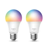 TP-Link Tapo Smart Wi-Fi Light Bulb, Multicolor, E27, 2-Pack