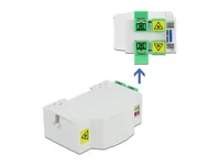 DeLOCK Optical Fiber Connection Box for DIN Rail 4 x SC Simplex or LC Duplex