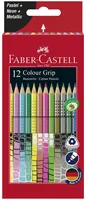 FABER-CASTELL Colour Grip 12er-Kartonetui 201569 4xPastell,4xNeon,4xMetallic