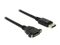 Delock Kabel zum Einbau DisplayPort - DisplayPort, 1 m - Kabeltyp: Verlängerungskabel - Videoanschluss Seite A: DisplayPort - Videoanschluss Seite B: DisplayPort - Detailfarbe: Schwarz - Kabellänge: 1 m - Display Port Standard: 1.2