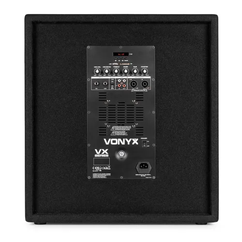 Vonyx VX1218BT - Box 1/2 speaker set Black 2.1 channels Bluetooth