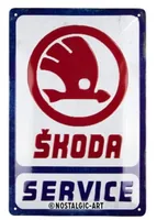 Nostalgic Art Schild Skoda Service 30 x 40 cm, Metall - Motiv: Schriftzug - Detailfarbe: Rot - Weiss - Blau - Detailmaterial: Metall - Grundmaterial: Metall - Produkttyp: Schild