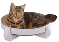 Kerbl Kratzbett Platinum 35 cm x 35 cm x 10 cm - Höhe: 10 cm - Anzahl Liegeplätze: 1 × - Detailfarbe: Beige - Weiss - Tierart: Katze - Produkttyp: Kratzbrett