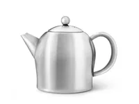 Bredemeijer Teekanne Minuet Santhee 1 Liter, Silber - Material: Edelstahl - Filtertyp: Kein Filter - Fassungsvermögen: 1 l - Kompatible Kochfelder: Manuell - nicht für Kochfelder