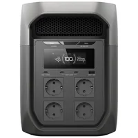 EcoFlow Power Station Delta 3 Max Schwarz, 2048 Wh - Akkutyp: Lithium Eisen Phosphate (LiFePo4) - Kapazität Wattstunden: 2048 Wh - Wireless Charger: Nein - Solarpanel: Optional