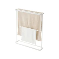 Yamazaki Handtuchhalter Tower 65 x 15 x 75 cm, Weiss - Befestigung: Boden - Farbe: Weiss - Material: Holz - Metall