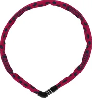 Abus Kettenschloss 4804C Symbols ohne Halter, Pink - Schlossart: Kettenschloss - Länge: 750 mm - Schliesssystem: Zahlencode - Sportart: Velo - Farbe: Pink