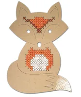 URSUS Stickset Kreuzstich Tiere 14.5 x 20 cm, 24 Stück - Detailfarbe: Braun - Produktart: Stickkarton