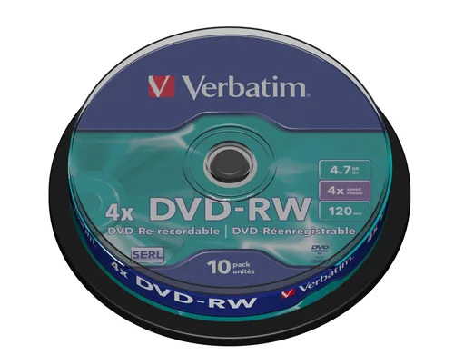 Verbatim DVD-RW Matt Silver 4x 4,7 Go 10 pièce(s)