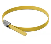 Delock Edelstahlkabelbinder L 200 x B 4,6 mm gelb 10 Stück