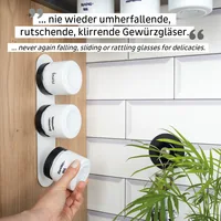 Silwy Feinkost-Magnetgläser-Set, 0.125 l, Weiss - Produkttyp: Outdoor-Vorratsdose - Materialtyp: Glas - Material: Metall - Detailfarbe: Weiss - Set: Ja - Verpackungseinheit: 1 Stück