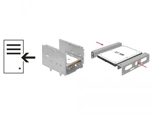 Delock Einbausatz 2.5? zu 3.5? - Zubehörtyp: HDD/SSD Montageset