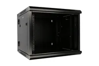 Extralink 6U 600X600 AZH WALL-MOUNTED RACKMOUNT CABINET SWING TYPE BLACK Wandmontiertes Regal Schwarz