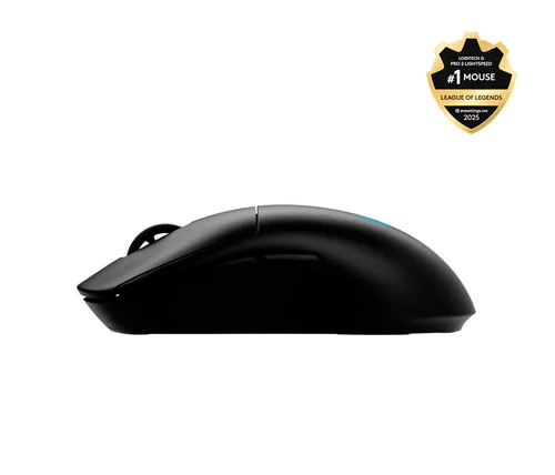 Logitech Gaming-Maus PRO 2 LIGHTSPEED - Maus Features: RGB-Beleuchtung - Seitliche Zusatztasten - Programmierbare Tasten - Scrollrad - Integrierter Speicher - Bedienungsseite: Universal - Detailfarbe: Schwarz - Gewicht: 80 g - Verbindungsart: Verkabelt - 