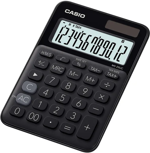 CASIO Mini Taschenrechner MS20UCBK 12-stellig schwarz