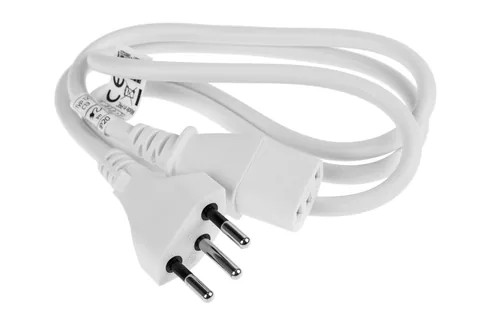 FURBER.power Netzkabel C13-T12 1.8 m Weiss - Anzahl Leiter: 3 - Detailfarbe: Weiss - Kinderschutz: Ja - Steckereigenschaften: Angespritzt - Steckertyp Ausgang: C13 - Leiterquerschnitt: 0.75 mm²
