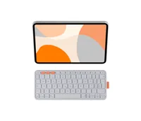 Logitech Tablet Tastatur Cover Flip Folio iPad Pro & Air11 - Verbindungsmöglichkeiten: Bluetooth - Tastaturlayout: QWERTZ (CH) - Kompatible Hersteller: Apple - Detailfarbe: Hellgrau - Bildschirmdiagonale in Zoll: 11  - Tablet Kompatibilität: iPad Air 11 (
