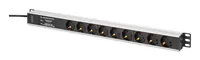 DIGITUS Steckdosenleiste 9-fach 19 Alu. 1HE 2m schwarz