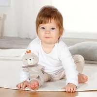 fehn Greifling Knister-Teddy Natur - Material: Bio Baumwolle - Jersey - Spielzeugtyp: Greifling - Detailfarbe: Ecru - Alter ab: 0 Monate