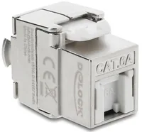 Delock Keystone-Modul RJ45 Buchse zu LSA Cat.6A geschirmt - Modultyp: Keystone - Anschluss Front: Buchse RJ-45 - Anschluss Rück: LSA - Medientyp: Netzwerk - Schirmung: Ja - Detailfarbe: Silber - Weiss