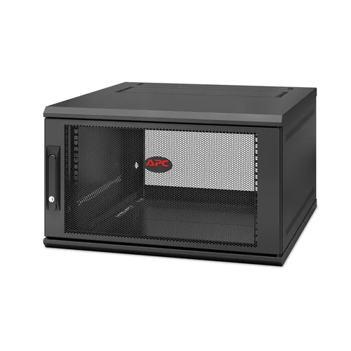 APC Wandschrank AR106SH6 19 / 6HE / Schwarz - Produkttyp: Wandgehäuse - 10/19 Rack: 19 - Höheneinheiten: 6HE - Schallgedämpft: Nein - Einbautiefe: 528 mm - Tiefe (Aussenmass): 600 mm
