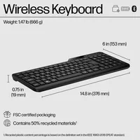 HP 475 Dual-Mode Wireless Keyboard tastiera Universale Bluetooth Nero