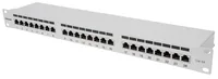 INTELLINET 24-Port Cat6a Patchpanel FTP 1HE grau