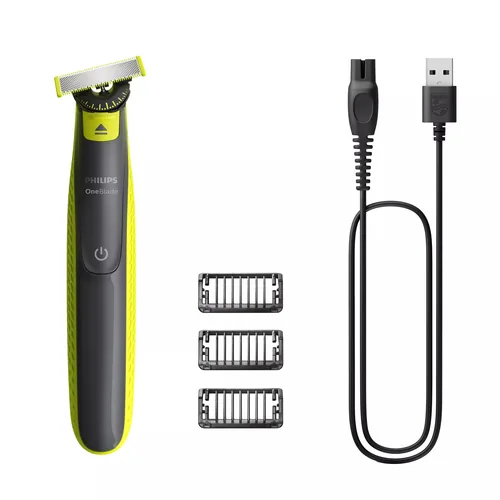 Philips Norelco OneBlade QP2724/23 Elektrorasierer Folienschaber Trimmer Anthrazit, Limette