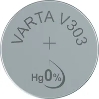 Varta Knopfzelle V303 , 1 Stück - Gewicht: 2.33 g - Verpackungseinheit: 1 Stück - Chemisches System: Silberoxid - Batterietyp Bauform: SR44 / SG14 / WS16 / V303 / 521 / 303 / SR1154SW / SG13 / WS15 / V357 / 541 / 357 / SR1154W / D357 / V13GS / V76PX / SR4