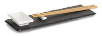Zeller Present Sushi-Set 4-teilig 30 x 10 cm - Material: Keramik - Schiefer - Nachhaltigkeit: Nicht angegeben - Detailfarbe: Schwarz - Weiss