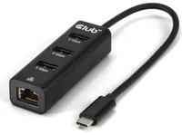 Club3D USB-Hub USB Typ-C 3.2 > 3x USB Typ A 1Gbps retail