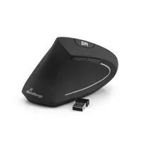 MediaRange Maus Wireless Vertical Linkshänder, schwarz