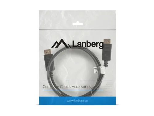 LANBERG Displayport MM 19 PIN V1.2 Kabel 1m 4K schwarz