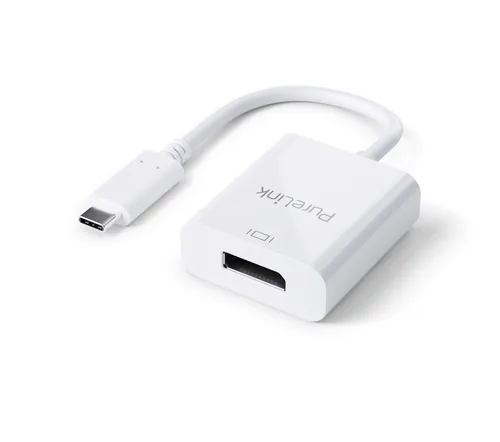 PureLink Adapter IS200 USB Type-C - DisplayPort, Weiss - Kabeltyp: Adapter - Videoanschluss Seite A: USB Type-C - Videoanschluss Seite B: DisplayPort