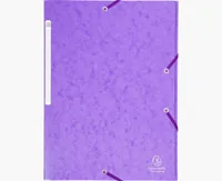 Exacompta Gummibandmappe Maxi A4 Violett - Typ: Gummibandmappe - Ausstattung: Gummiband - Detailfarbe: Violett - Material: Karton