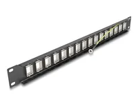 Delock Patchpanel Keystone 16 Port 1 HE 19 Rack - Montage: 19 Rack - Anzahl Ports: 16 - Patchpaneltyp: Keystone - Patchpanel Cat: Leerpanel