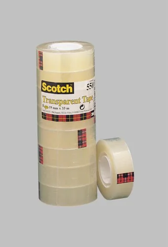SCOTCH Klebeband 550 19mmx33m 5501933K-8 transparent 8 Stück