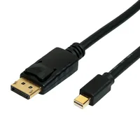 ROLINE Mini DisplayPort Kabel, v1.4, mDP - DP, ST - ST, schwarz, 1 m