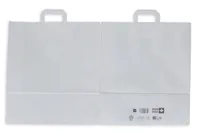 ELCO Geschenktüte mit Flachhenkel 32 x 22 x 30 cm 50 Stück, Weiss - Material: Papier - Verpackungseinheit: 50 Stück - Motiv: Ohne Motiv - Detailfarbe: Weiss - Verpackungsart: Geschenktüte