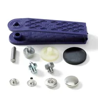 Prym Druckknöpfe Anorak Silber, 15 mm - Detailfarbe: Silber