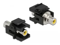 Delock Keystone-Modul Cinch-Buchse auf Cinch-Buchse Gelb / Schwarz - Modultyp: Keystone - Anschluss Front: Buchse Cinch - Anschluss Rück: Buchse Cinch - Medientyp: Video - Schirmung: Ja - Verpackungseinheit: 1 Stück