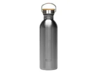KOOR Trinkflasche Acciaio Legno 1 L - Material: Edelstahl - Eigenschaften: Wiederverwendbar - Zertifikate: Keine Zertifizierung - Spülmaschinenfest: Ja - Volumen: 1000 ml - Farbe: Silber