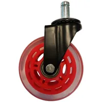 LC-Power Gaming Stuhlrollen 5er Set Rot - Detailfarbe: Rot