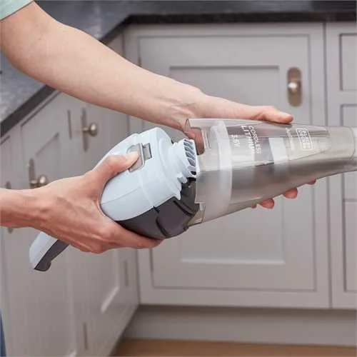BLACK+DECKER Akku-Handsauger Dustbuster Blau/Grau - Fassungsvermögen: 390 ml - Staubsauger Typ: Akku-Handstaubsauger - Nasswischfunktion: Nein - Ladezeit: 600 min - Max. Laufzeit: 10 min - Spannung: 7.2 V