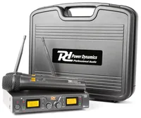 Power Dynamics PD782 - Wandlerprinzip: Dynamisch - Richtcharakteristik: Niere - Bauweise: Empfänger - Handsender - Anschlüsse: XLR - 6.3 mm Klinke - Signalverarbeitung: Analog - Betriebsart: Batteriebetrieb - Netzbetrieb