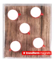 Trendform Magnete Cup 5 Stück, Rot/Weiss - Detailfarbe: Rot - Weiss - Haftkraft: Stark haftend