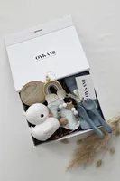 Oykami Geschenkset Junge Wien - Material: Holz - Organische Baumwolle - Detailfarbe: Weiss - Blau